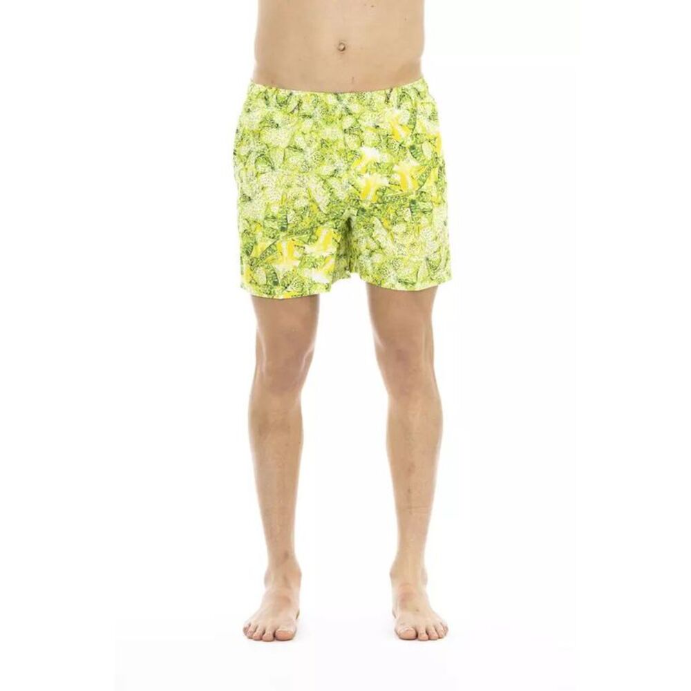 Just Cavalli Floral Print Swim Trunks Men Green Swimwear